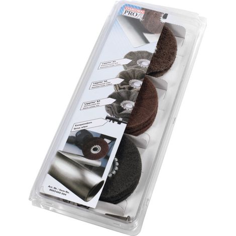 Osborn Assortiment de disques de satinage en non-tissé 4 pièces, avec broche de serrage Unipol,⌀ bague: 100 mm 4 pièces