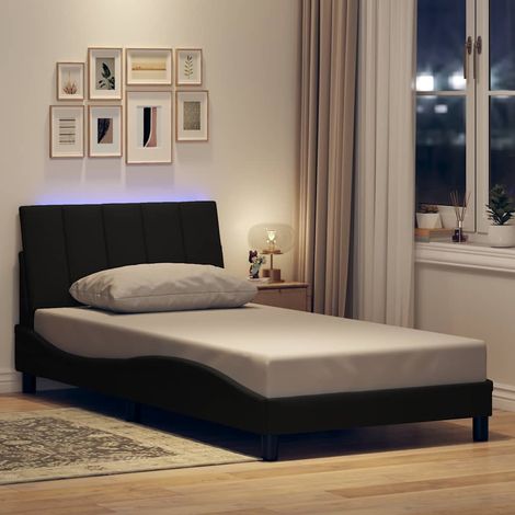 vidaXL Giroletto senza Materasso Hanko Nero 100x200 cm in Tessuto (1/5)