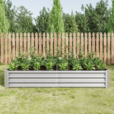 Pair Hochbeet Metall Pflanzenbeet, Hochbeet für Garten aus robustem Stahlblach mit stabilem Design, Protection contre la corrosion et longue durée de vie, Hochbeet Baukit ohne Boden, Idéal pour les lé (1/5)