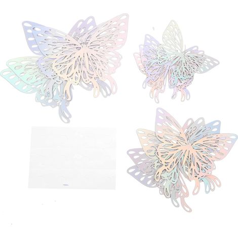 autocollants papillons 3D en papier métallisé Décoration (1/5)