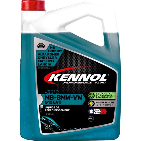 KENNOL Liquide de refroidissement G12 -35°C (Mercedes-BMW-Volkswagen), bidon 5 litres