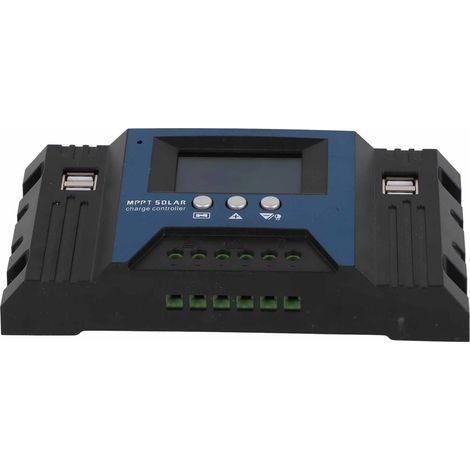 12V/24V 60A Solar-Laderegler mit 4 x 5V 2,5A USB-Anschlüssen, einstellbarem LCD-Bildschirm und einstellbaren Parametern, für Wohnmobile, Boote, Haushalte und Photovoltaikanlagen (1/5)