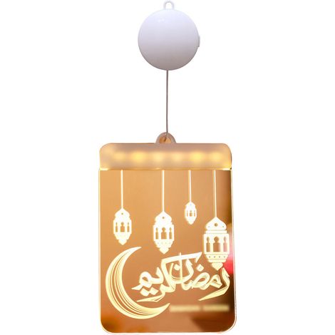 Lampe À Suspension Horizontale Huile De Sésam Lumière LED Décorative Étoile Lune Ambiance Fête Musulmane Blanc Chaud (1/2)