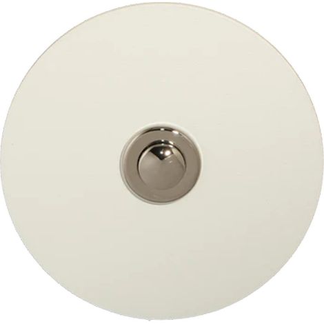 Sonnette filaire rond acier blanc fixation murale (1/3)