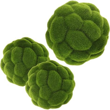 Boules de Mousse Artificielles 3pcs Décoration pour Fenêtre Plafond et Maison en Plastique Vert Facile à Installer (1/5)