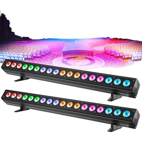 Wandwaschlicht, RGBWAUV-LEDs, vielseitige DMX-Steuerung, EU-Stecker 2PCS (1/5)