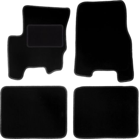 Alfombrillas de terciopelo negro para: SsangYong Korando II (KJ) SUV (1998-2006)