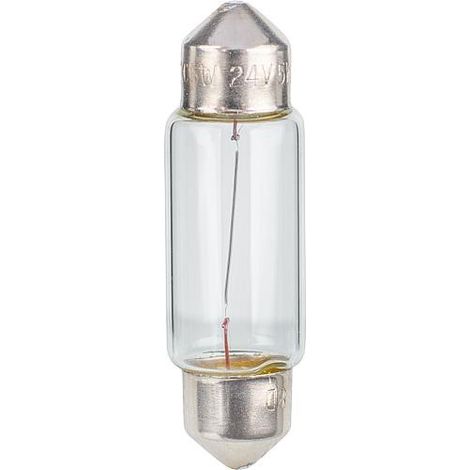Ampoule -Soffitten 24V, 5W pour eclairage interieur et plaque arriere, emballage : 10 pieces