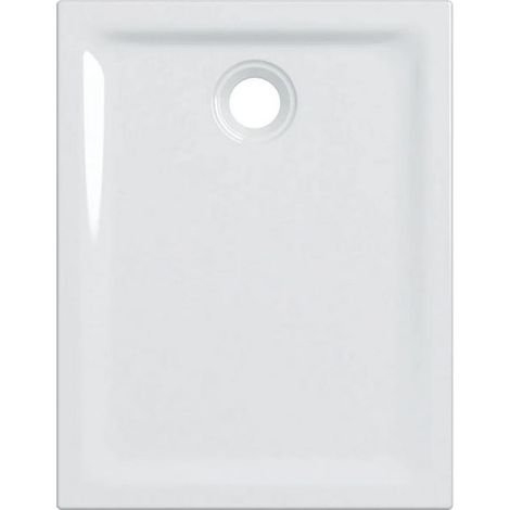 Rechteckige Duschwanne 90x70x4,5 cm weiss glänzend aus Feinsteinzeug - Geberit - weiß (1/3)