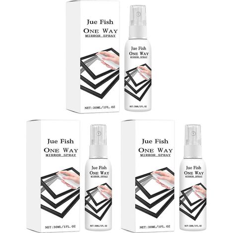 Spray réfléchissant à miroir sans tain pour vitres de maison et de voiture - Protection instantanée de la vie privée et solutions de décoration intérieure à faire soi-même (3 pièces) (1/5)