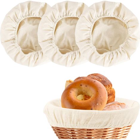 Un ensemble de 3 couvercles ronds pour panier à pain, couvercle pour panier de fermentation de pain de 25 cm, couvercle rond pour panier de fermentation de pain, panier de cuisson non inclus (25 cm). (1/5)