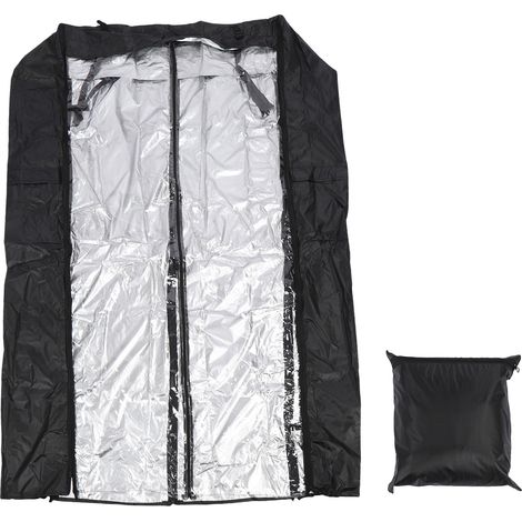 Housse Protection Étagère Transparente PVC 210D Polyester Argent – Rack Fil Protection Garage Sous-Sol Entrepôt L 48x18x72in (1/5)