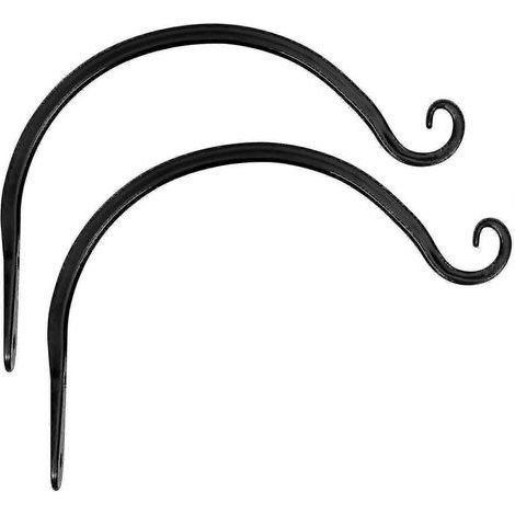 Support mural pour plantes suspendues, crochet pour pot de fleurs, support mural extérieur/intérieur, lot de 2 (1/4)