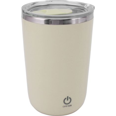 Tasse à café électrique USB 350 ml, anti-fuite, avec agitation automatique, jaune clair (1/5)
