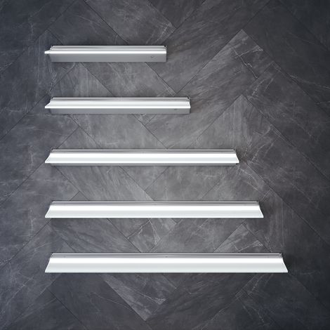 SONNI Wandleuchten für Badezimmer mit Handwisch Sensorsteuerung, Silbernes Dreieckiges LED Wandregal mit 3 Beleuchtungsmodi und Dimmbare, 140 x 600 mm