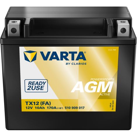 Varta AGM-Motorradbatterie TX12 FA 12V 10Ah 170A (1/3)