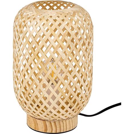 Lampada da tavolo Alinafe Metal/Wood Natural Rotan Natural E14 1 x Max.25W B: 24 cm Ø15,5 cm (1/5)