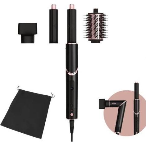 Shark FlexStyle HD424EU Herramienta de peinado con múltiples accesorios Caliente Negro, Oro rosa 1400 W 2,44 m