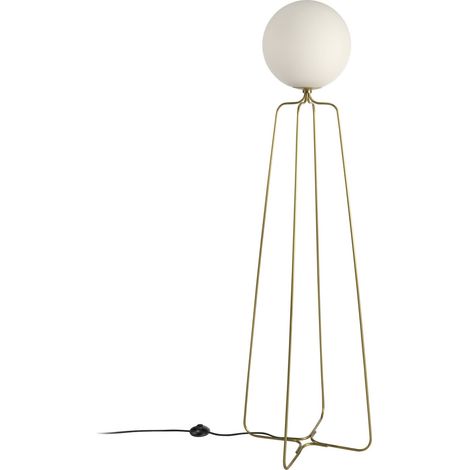 Lampe sur pied design doré Angel Cerda - Doré métallique et verre opalescent (1/5)