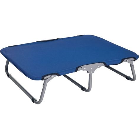 Lit pliant pour chien petite taille intérieur extérieur acier et tissu Oxford 71x58x20 cm bleu (1/5)