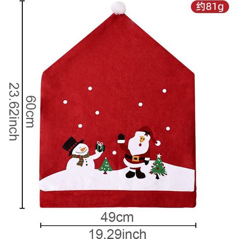 Décorations de Noël, housses de chaises avec chapeaux, housses de tabourets, housses de chaises en peluche, décoration intérieure européenne et américaine, mini foulards de Noël