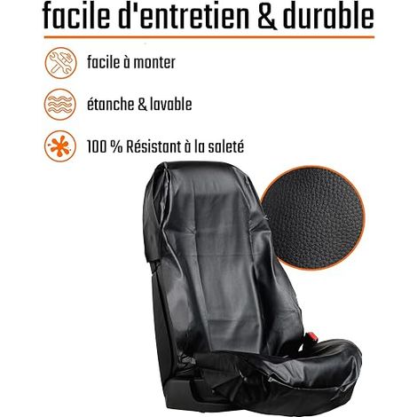 Housse de siège de Voiture imperméable en Similicuir pour Le Travail, Les Loisirs, Le Sport, l'atelier Protecteur de siège de Voiture siège Avant Accessoires de Voiture Protège-siège (1/3)