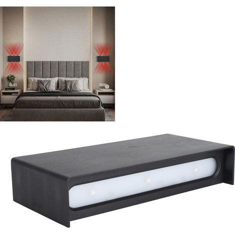 Applique murale LED RVB sans fil à intensité variable alimentée par batterie rechargeable magnétique montage mural haut et bas noir (1/4)
