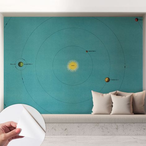 Papier peint adhésif décoratif pour salon chambre et cuisine Facile à poser avec colle Système cosmique 208x146 cm (1/5)