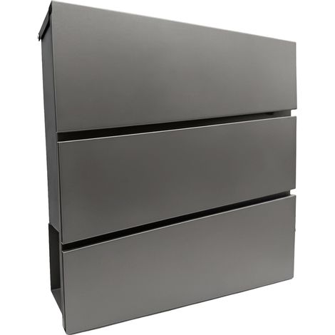 Wandbriefkasten mit zeitschriftenhalter und regenschutz