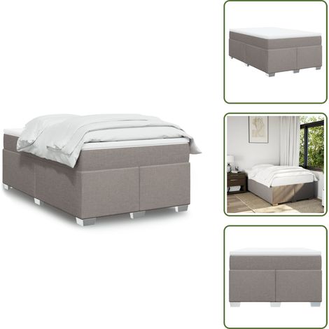 Boxspringbett mit Matratze Taupe 120x200 cm Stoff - Boxspringbett - Boxspringbetten - Bett - Bett Mit Stauraum (1/5)