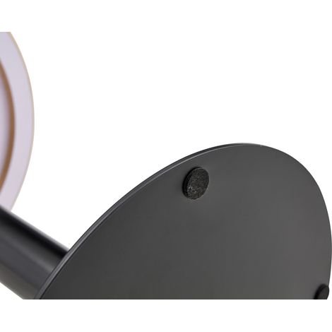MEUBLIV Table d'appoint ronde 60 cm gris – effet marbre, métal noir/or (1/5)