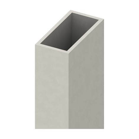 PROFILTEK 01002817 Perfil Rectangular 60x40 mm Plata Alto Brillo - ref: 01002817