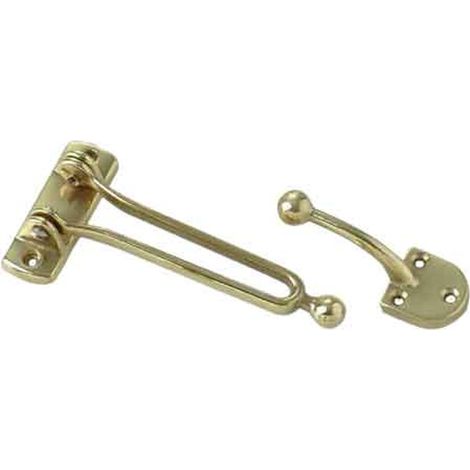 GANCIO DI SICUREZZA PER PORTE 130x65 mm - Ottone lucido
