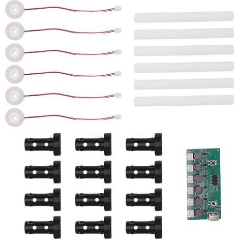 Module d'humidificateur Circuit imprimé d'entraînement atomiseur 12 V avec Contrôle de Pulvérisation de Brume Réglable 6 Plaques atomisation, Idéal pour Le Brumisateur Usine de (6 (1/5)