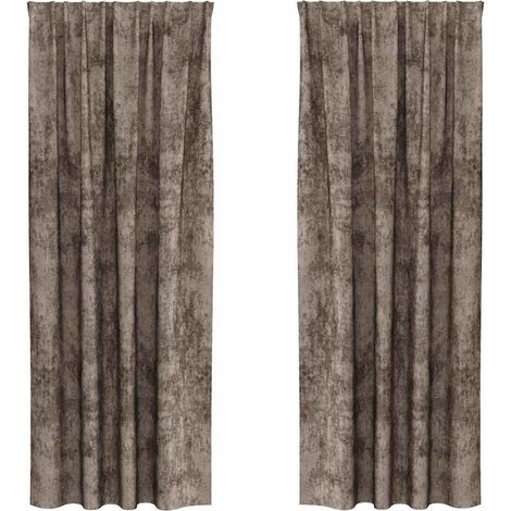 Rideaux en velours 2 pcs Cappuccino 245 x 140 cm Velours
