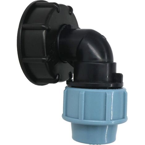 YMYNY Connecteur De Vanne De Réservoir d'eau De Baril De Tonne S60X6 IBC 20/25 / 32Mm Adaptateur De Sortie De Coude Barils Pièces De Montage - 32 Mm (1/4)