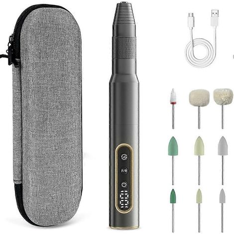 Mini polisseuse sans fil, kit de réparation et de nettoyage 30 000 tr/min pour acrylique et revêtements souples : lisse les bords rugueux, élimine les taches (1/5)
