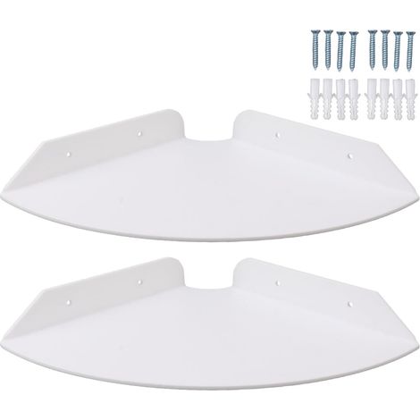 Étagères d'angle Flottantes Support Mural pour Petits Objets Décoratifs Espace Grand Installation Facile sans Encombrement
