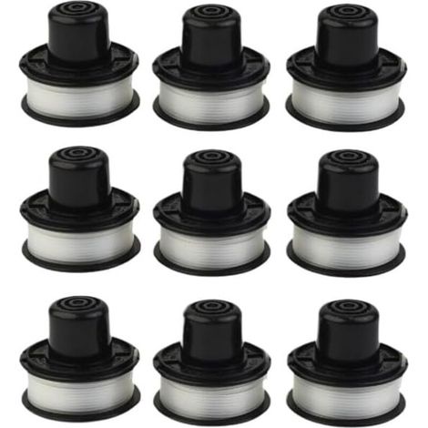 Set of 3/6/9 trimmer heads for Black & Decker A6226 GL250 GL310 GL360, replacement spool and trimmer line (9 pieces) (1/5)