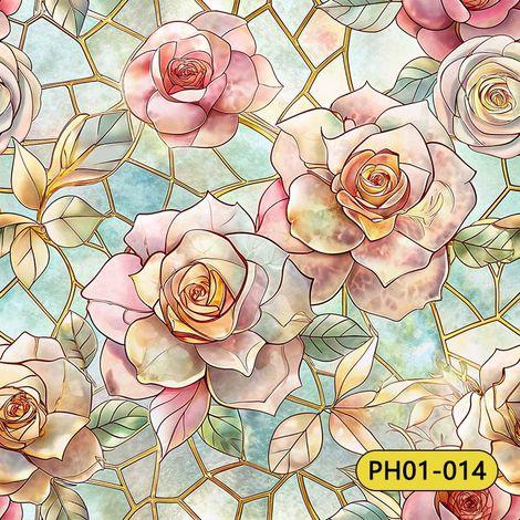 Papier peint floral coloré à décoller et à coller, 44 cm x 3 m, papier peint amovible et imperméable à motif de pivoine (1/5)