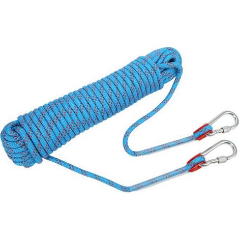 corde d'escalade de 8mm Corde d'escalade 8mm, corde de sport statique, fil d'aventure en plein air, sport materiel Bleue (1/4)