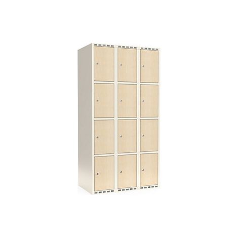 kaiserkraft  Armadietto a 4 scomparti Fydor  HPL  3 colonne 