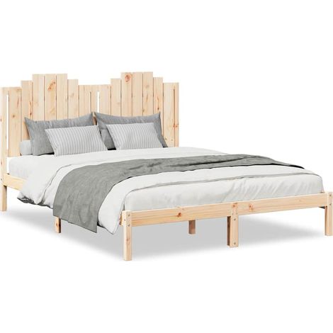 Maison Exclusive - Cama extralarga sin colchón madera maciza 160x