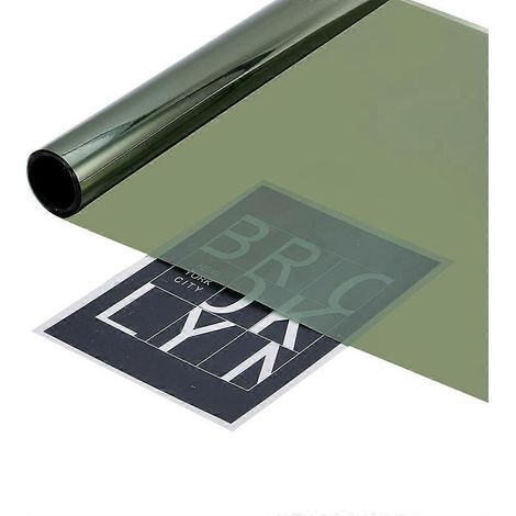 Film teinté vert foncé pour vitres latérales de voiture, 3 m x 0,5 m, transmission de la lumière visible (TLV) 18 %, protection solaire anti-explosion, blocage de la chaleur (78 %), des UV (99,3 %). (1/5)