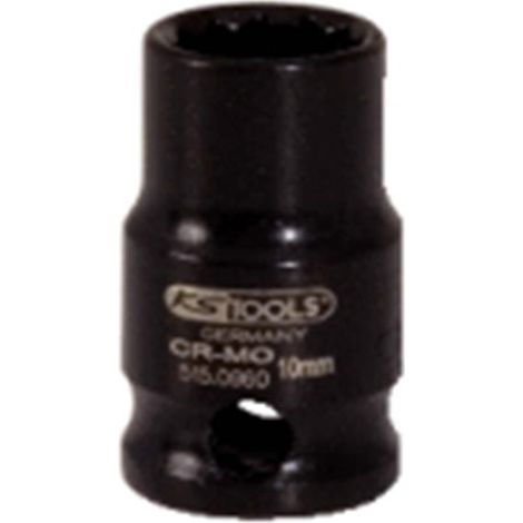 KS Tools 515.0960 3/8'' 12-kant-Kraft-Stecknuss, kurz, 10mm (1/3)