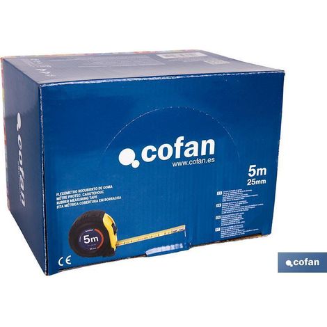 expositor de flexómetros con protección de goma 25 mm x 5 m 6 uds. (1/4)