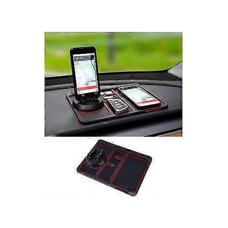 360-Grad drehbare Handyhalterung, multifunktionale Antirutschmatte fürs Auto, rotes PVC-Material für rutschfeste Oberfläche, integrierte Aromatherapiebox