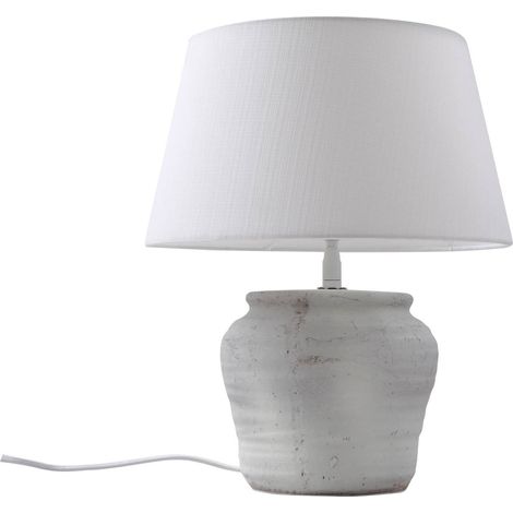 Lampe à poser 'Aelith' en textile pour salon & salle à manger (1/5)