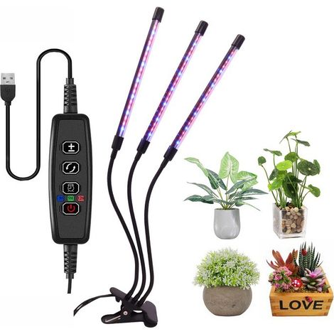 Pflanzenlampe für Zimmerpflanzen, LED-Pflanzenlampe, Vollspektrum-Pflanzenlampe mit verstellbarem Hals