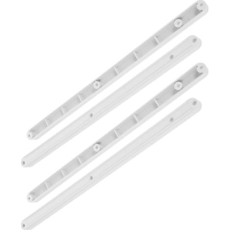 Kit de 2 glissières tiroir en plastique blanc pour tiroirs et bureau (1/5)